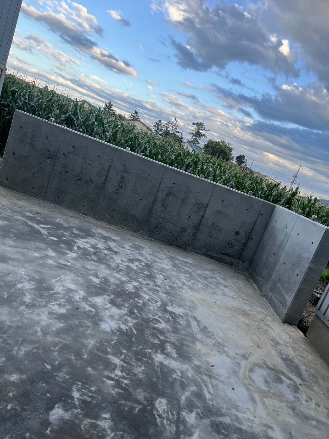 栗山 擁壁工事施工(2025年)