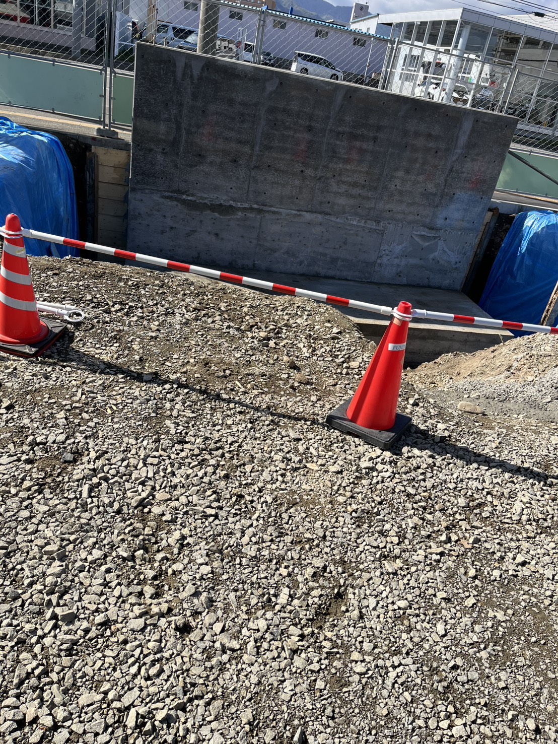 西町 看板基礎工事施工(2025年)